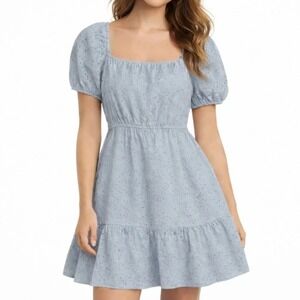 & Other Stories Broderie Anglaise Eyelet Mini Dress Milkmaid Peasant